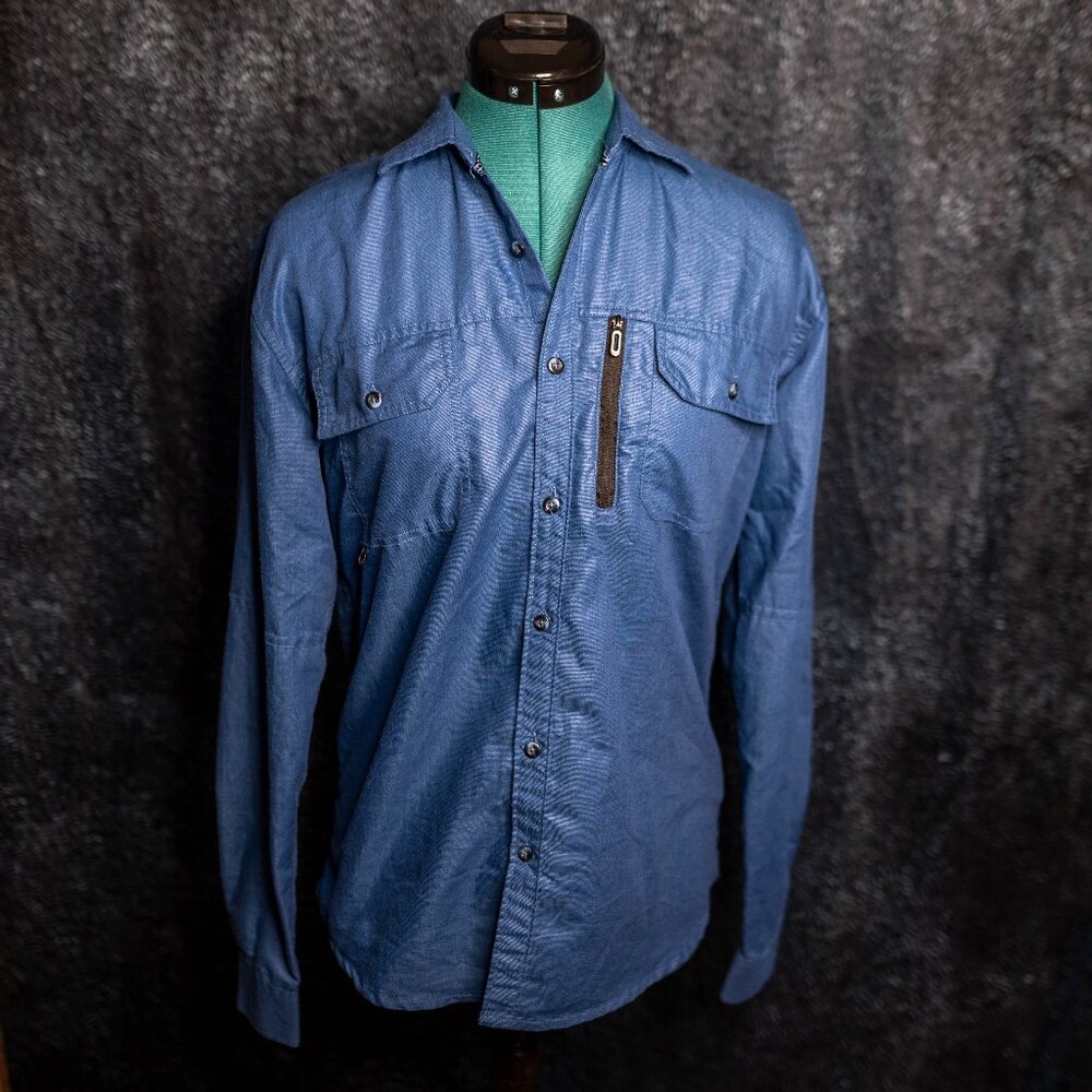 CLEARANCE Day & Age Blue Long Sleeve Button-Up Shirt | Men’s Small